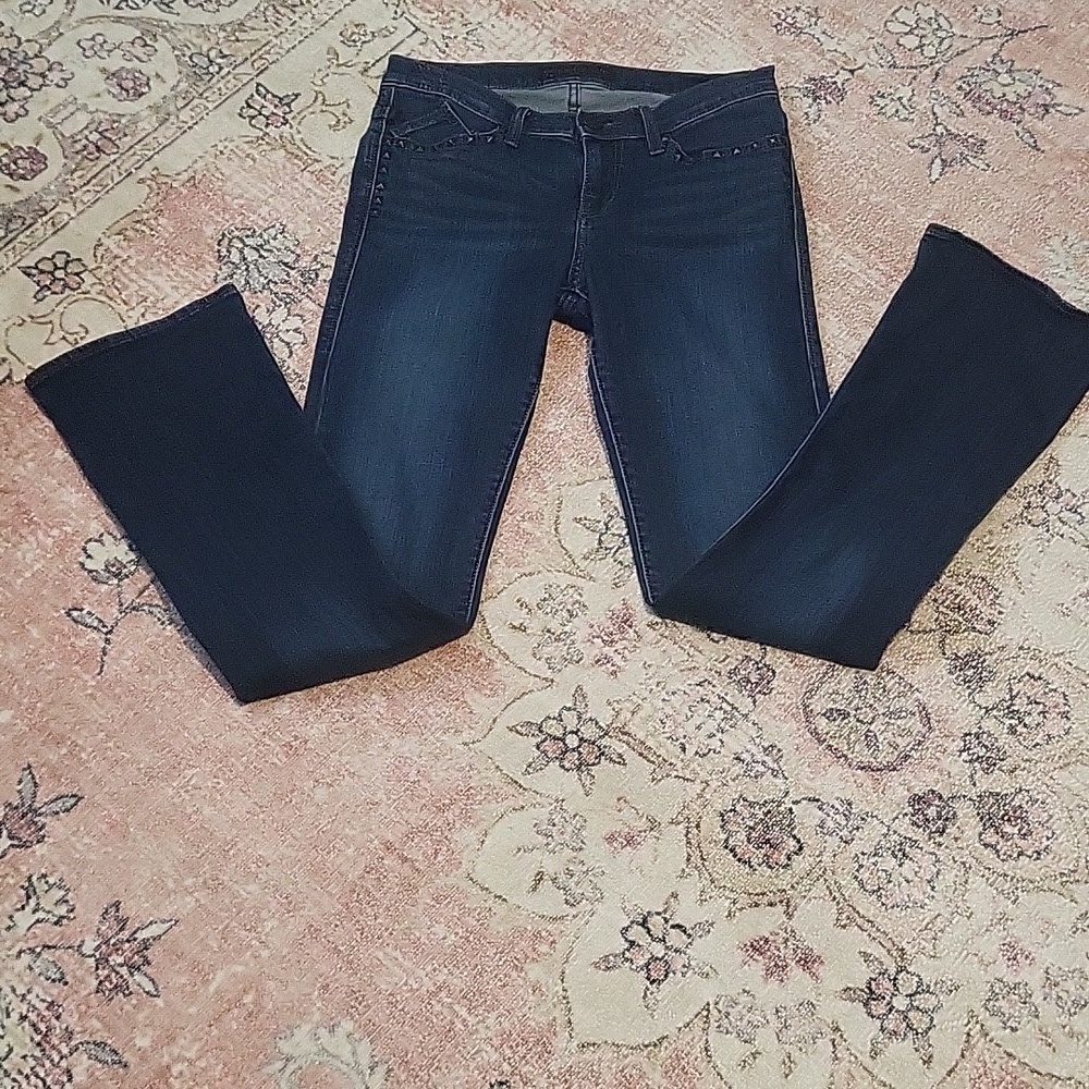 Rock & Republic Studded Stretchy Straight Leg Jeans Size 6